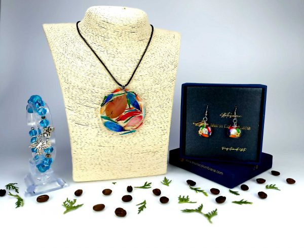 Set flor natural grande circulo